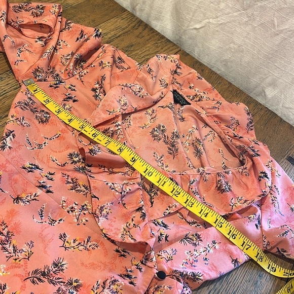 Topshop Floral Ruffle Wrap Dress - Size US 6 (UK 10 / EUR 38) - Picture 3 of 9